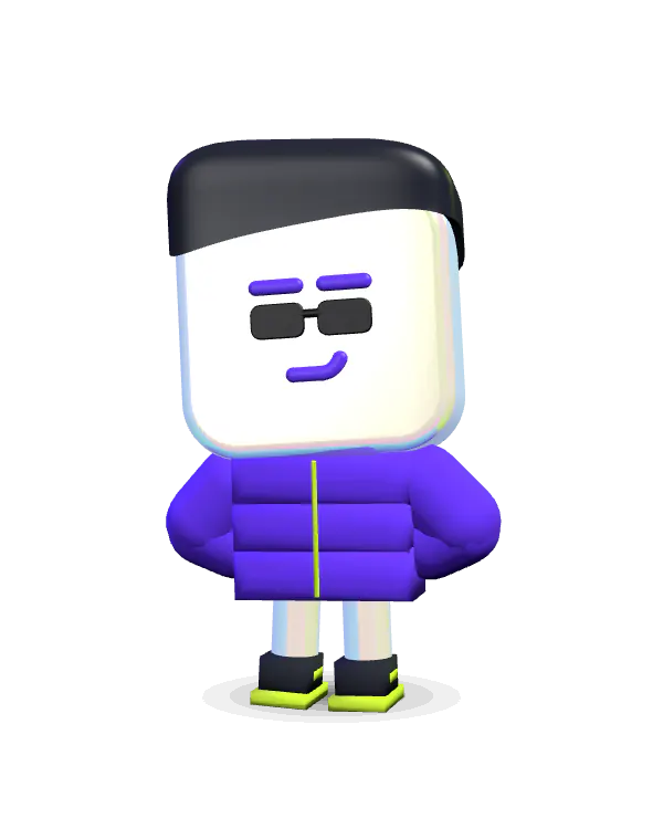 Skepty im Look Holo: Tolle, Sonnenbrille, Pufferjacke und Raketen-Sneaker.